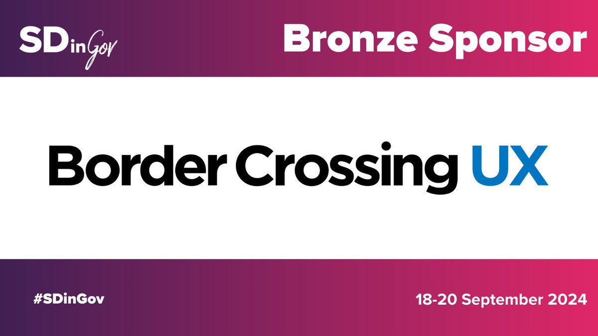 SDinGov's tweet image. We're pleased to have Border Crossing UX as a sponsor for this year's #SDinGov

Border Crossing UX is a user experience design consultancy whose research, facilitation, strategy, and user-centred design services have produced profitable outcomes across sectors.

#ServiceDesign