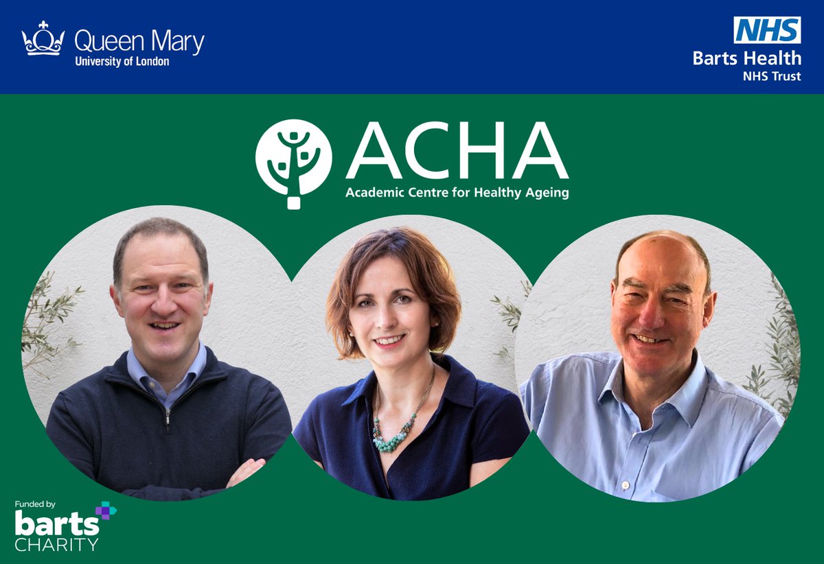 The Academic Centre for Healthy Ageing (ACHA) (@achealthyageing) on Twitter photo šØ Exciting News šØ Weāve appointed three renowned professorsāAdam Gordon, Liz Sampson, and Hamish Simpsonāas ACHAās Professorial Chairs. Together, we'll drive transformative research & education in #healthyageing
<a href="/QMUL/">Queen Mary University of London</a> <a href="/NHSBartsHealth/">Barts Health</a> <a href="/Barts_Charity/">Barts Charity</a>
š acha.qmul.ac.uk/news/three-ren⦠šØ Exciting News šØ Weāve appointed three renowned professorsāAdam Gordon, Liz Sampson, and Hamish Simpsonāas ACHAās Professorial Chairs. Together, we'll drive transformative research & education in #healthyageing
<a href="/QMUL/">Queen Mary University of London</a> <a href="/NHSBartsHealth/">Barts Health</a> <a href="/Barts_Charity/">Barts Charity</a>
š acha.qmul.ac.uk/news/three-renā¦