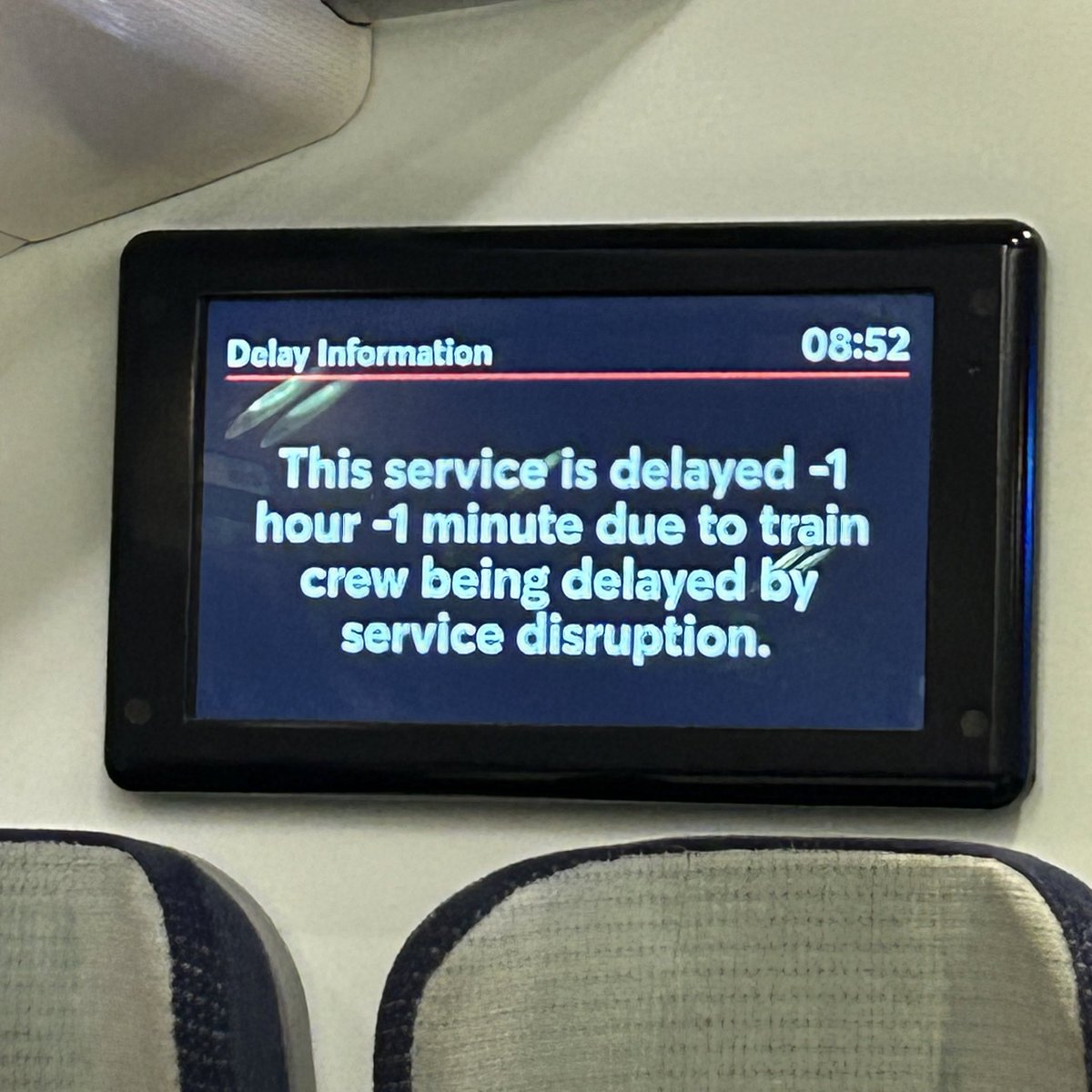 WalkerMarcus's tweet image. A whole group of us on a train to reach a funeral in Shropshire at 11am. An announcement has just informed us that we are being delayed because the driver needs a break. So glad they got their massive, budget-smashing, pay rise without any improvements to service.