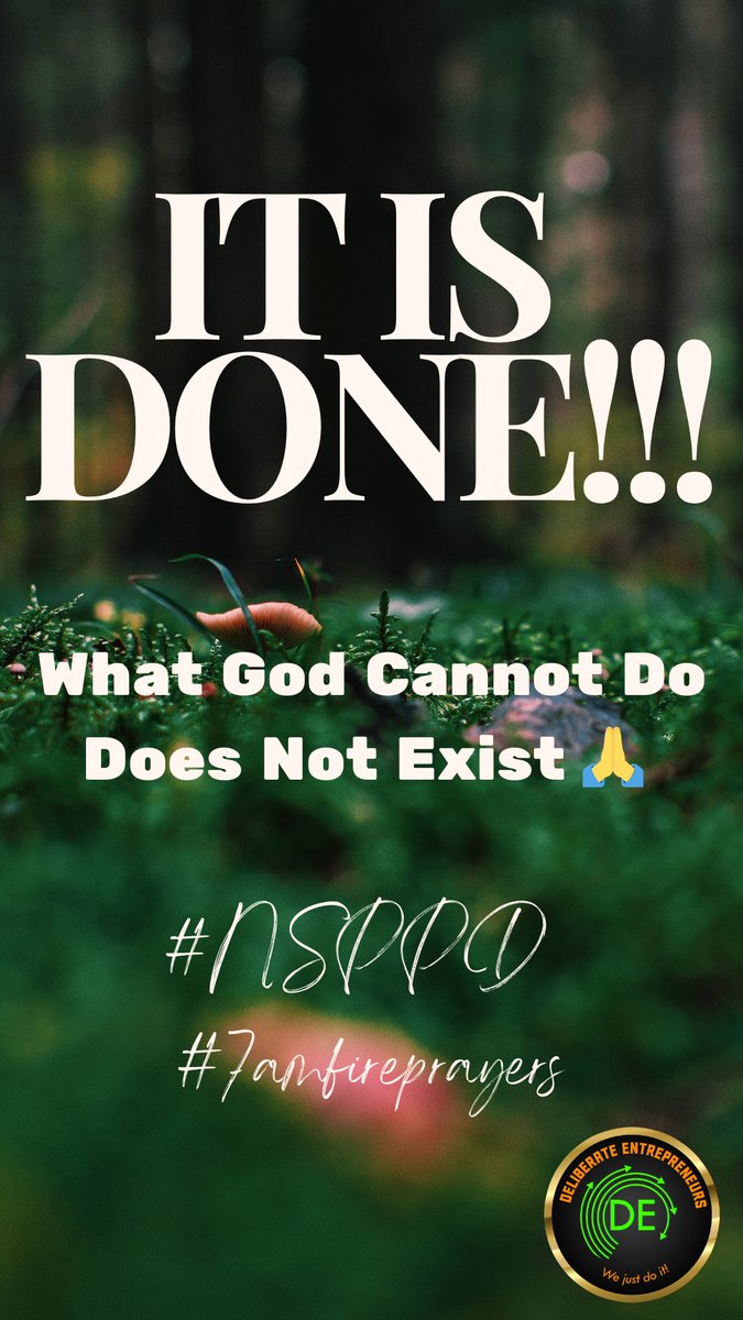 PeaceUdokamma's tweet photo. IT IS DONE!!!
What God cannot do does not exist 🙏
#NSPPD #NSPPDIS4 #NSPPDIAN #7amfireprayers #WeLovePastorJerry #IamAProudNSPPDIAN #creatorssearchinsights #fitnaturally #ObirigadoPastorJerry #iampeaceaim https://t.co/3lSZpsMTyb
