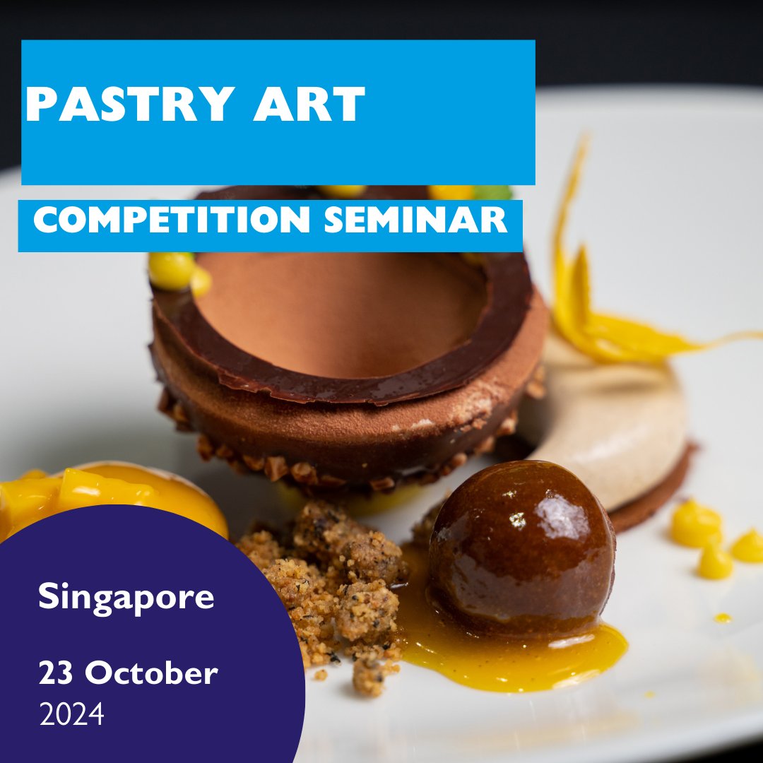 WACSworldchefs's tweet photo. This October Worldchefs is hosting a Pastry Arts Competition Seminar in Singapore during the Worldchefs Congress & Expo 2024!
Register now: https://t.co/avq2pkJG6K
#ThisIsWorldchefs #CompetitionSeminar #CulinaryArts #WorldchefsCongress2024 #WorldchefsCongress #Singapore https://t.co/g5RM3gl7a1