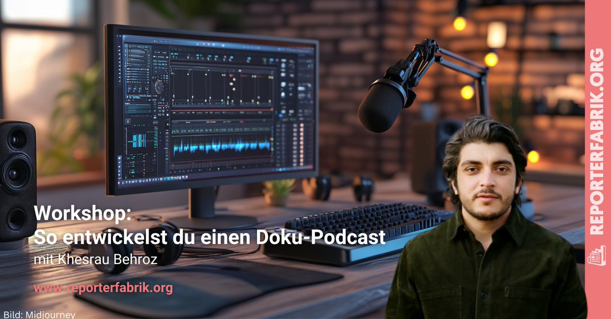 Wie pitche ich als freier Journalist einen #Podcast? Wie viele Expertinnen braucht es? Welche Rolle spielt Musik beim #Storytelling? Der erfahrene Podcaster <a href="/khesraubehroz/">Khesrau Behroz</a> beantwortet diese Fragen über Doku-Podcasts im kostenlosen #Workshop. correctiv.link/ApDJ #Journalismus