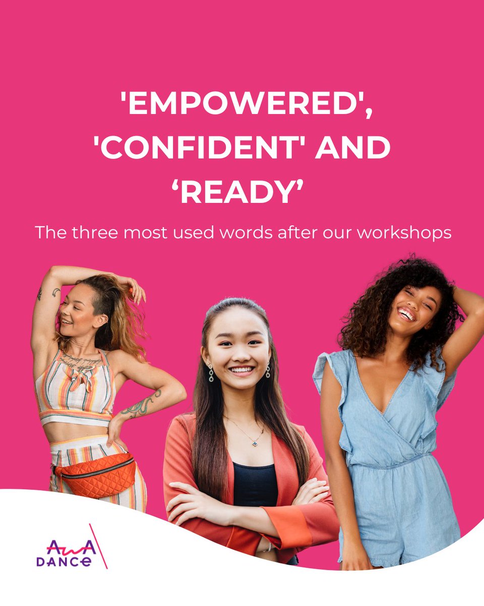 🌟 Our participants leave eeling EMPOWERED, CONFIDENT, and READY after our workshops! 🌟 
The three most used words after our workshops; we love seeing the impact we bring to the young girls we work with. #AWADANCE #Empowered #Confident #Ready #Transformation #Support #CrushGoals