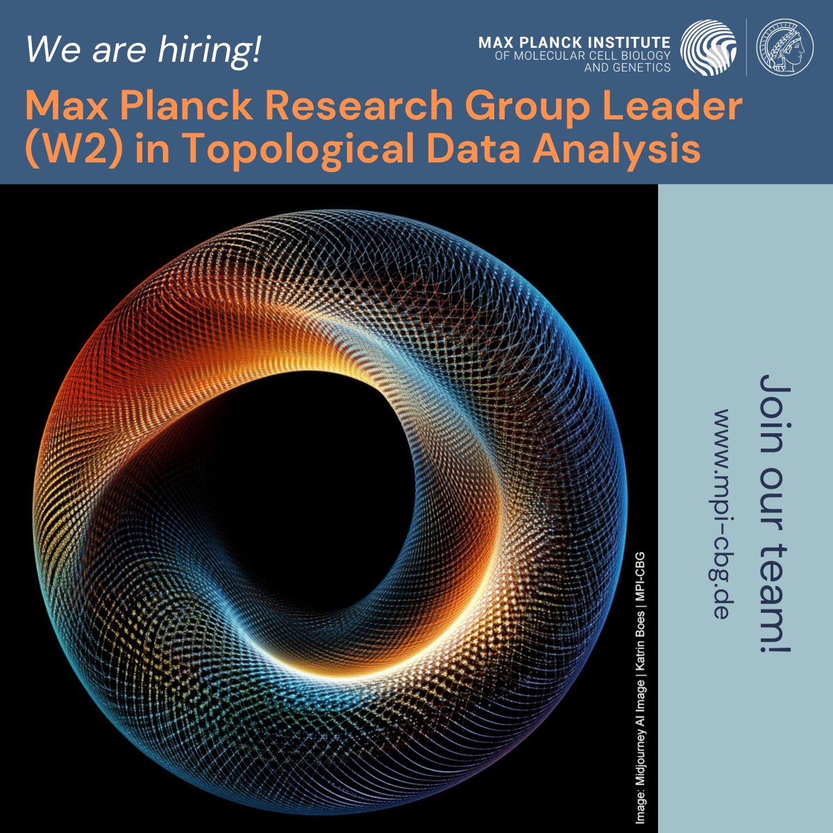 MPI-CBG Dresden (@mpicbg) on Twitter photo We are hiring a Max Planck Research Group Leader (W2) in Topological Data Analysis <a href="/mpicbg/">MPI-CBG Dresden</a> <a href="/csbdresden/">Center for Systems Biology Dresden</a>! Application details: mpi-cbg.de/join-us/open-p⦠We are hiring a Max Planck Research Group Leader (W2) in Topological Data Analysis <a href="/mpicbg/">MPI-CBG Dresden</a> <a href="/csbdresden/">Center for Systems Biology Dresden</a>! Application details: mpi-cbg.de/join-us/open-pā¦