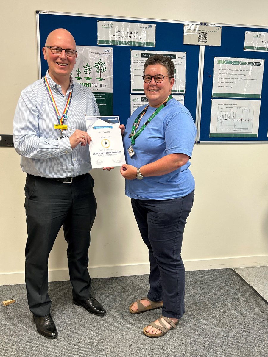 SFHImprovement's tweet photo. 🏆Congratulations to Ann Fewtrell who has completed five years of service here at SFHFT! 👏 Thank you so much for all you have done and continue to do! @annfewt https://t.co/EJyEwBmRf2