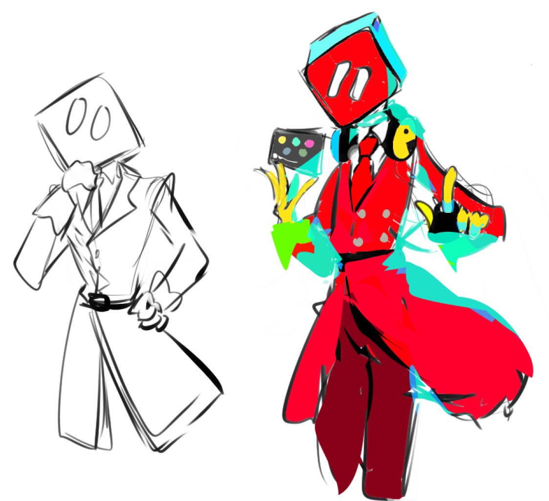 Cursoru666's tweet photo. 不具合が多すぎたのであったまきてパラくん擬人化しました。2枚目はラフ https://t.co/3xouGg3taJ