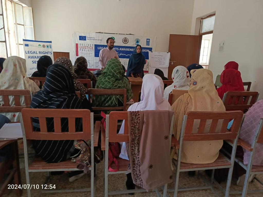 WESS in nexus with UNDP &amp; EU, undertakes to escalate“Legal Rights Awareness Sessions”for vulnerable factions;PWDs &amp; women in Qta,Loralai,Khuzdar,Bela &amp; Naseerabad districts of BLN,under legal justice project for rule of law technically &amp; financially  supported by UNDP &amp; EU.