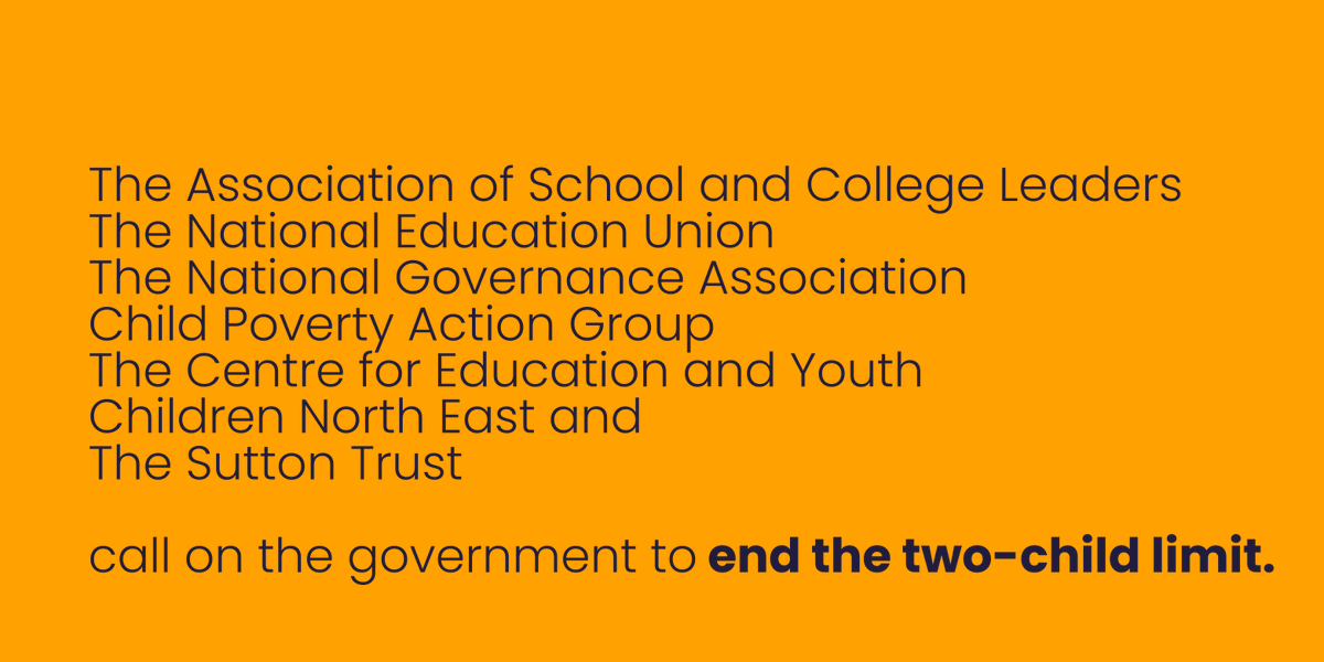 School leaders, governors &amp; teachers are jointly calling on govt to scrap the two-child benefit limit.
As a new school year begins, they say:
- opportunity mission will be undermined with two-child limit in place
- classrooms are full of hungry kids
- schools can't mitigate this