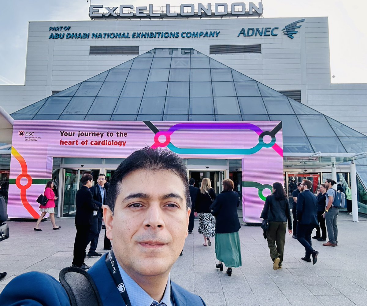 Cardiologist001's tweet photo. Great to be at the #ESCCongress2024 back in  my hometown #London @escardio @ESCardioNews looking forward to updates in #CVResearch new evidenced based #Guidelines meeting friends and networking @RDMOxford @KhalifaUni @ACCinTouch @rcpsglasgow @BritishCardioSo @SCMRorg https://t.co/3Yj0muZmQD