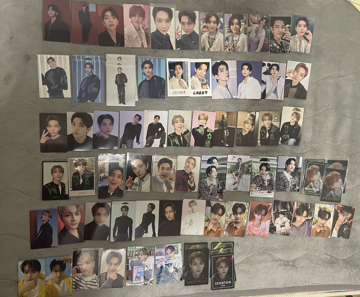water_1002's tweet photo. SEVENTEEN セブチ トレカ 交換

譲 エスクプス ジョンハン ジョシュア ジュン ホシ ウォヌ ウジ ミョンホ ミンギュ ドギョム スングァン バーノン ディノ  

求 ジョンハン なんでも検討◎
    ホシ （家族分）

郵送での交換希望です。
未所持多数ですのでお気軽にお声掛けください。 https://t.co/w5NskSJVMn