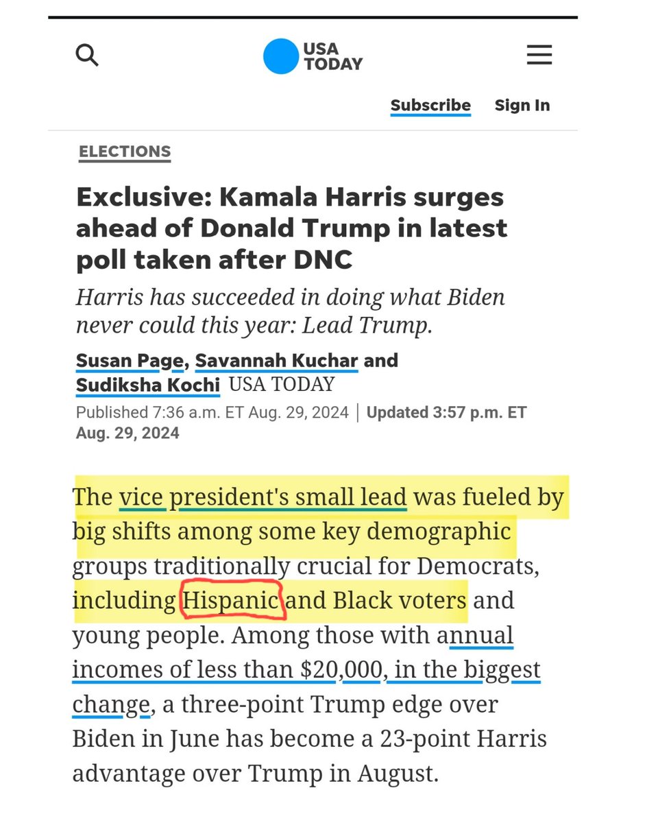 realMABarreto's tweet photo. 🥥🌴 POLLING ALERT 🌴🥥
Two new post-DNCC polls out today show big shifts among Latino voters are driving surge for @KamalaHarris. Different pollsters, different sampling methods, same conclusions: Latino vote is consolidating behind @VP Harris!! https://t.co/hzzDE7f0xS