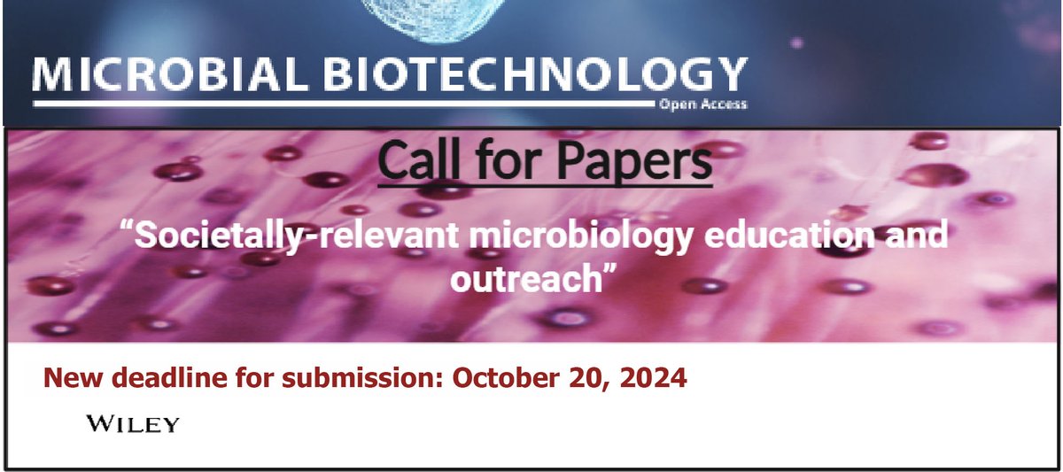 Microbial Biotechnology (MBT) tweet media