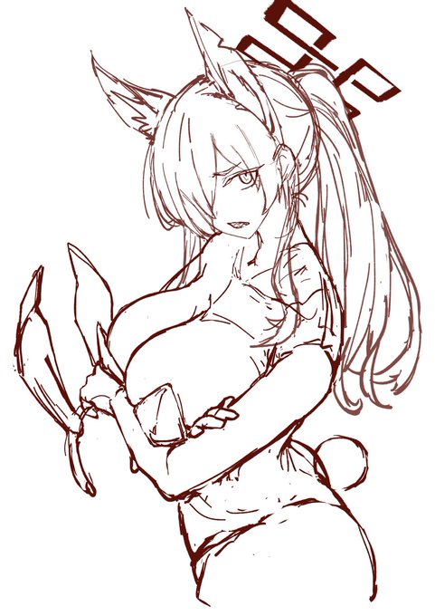 うーん…下描きの時点ではマシに見えてたのに着彩したら違和感に変わるのは下描きの詰めが甘くて色の選択と光と影の知識が薄いんだなこりゃ 