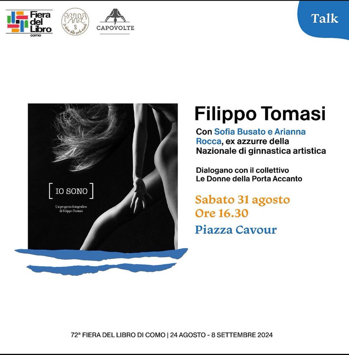 Alla Fiera del Libro di Como saró con Arianna e Sofia per parlare del libro IO SONO! Onorato di dividere il palco con queste due splendide atlete e persone!!!
