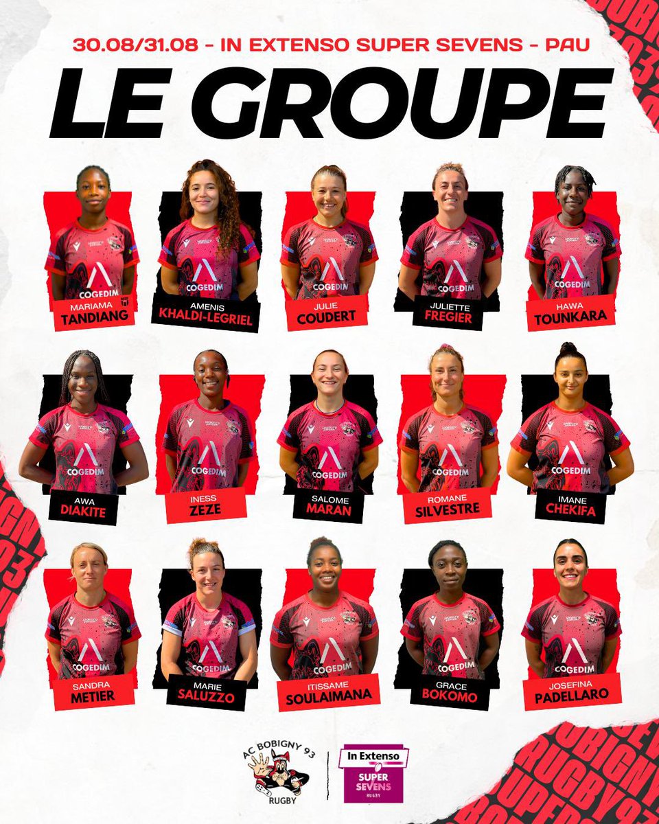 ACBobigny93's tweet photo. 𝙉𝙤𝙨 𝙡𝙤𝙪𝙫𝙚𝙨 𝙥𝙤𝙪𝙧 𝙡'In Extenso Supersevens Rugby !

Dans l’objectif de 𝙙𝙚́𝙛𝙚𝙣𝙙𝙧𝙚 𝙡𝙚𝙪𝙧 𝙩𝙞𝙩𝙧𝙚 𝙙𝙚 𝙘𝙝𝙖𝙢𝙥𝙞𝙤𝙣𝙣𝙚𝙨 𝙙𝙚 𝙁𝙧𝙖𝙣𝙘𝙚 𝙖̀ 𝟳, elles devront finir 1ère du groupe pour accéder à 𝙡𝙖 𝙛𝙞𝙣𝙖𝙡𝙚 𝙙𝙪 𝟭𝙚𝙧 𝙛𝙚́𝙫𝙧𝙞𝙚𝙧 𝟮𝟬𝟮𝟱. https://t.co/bEaKHf9JYU
