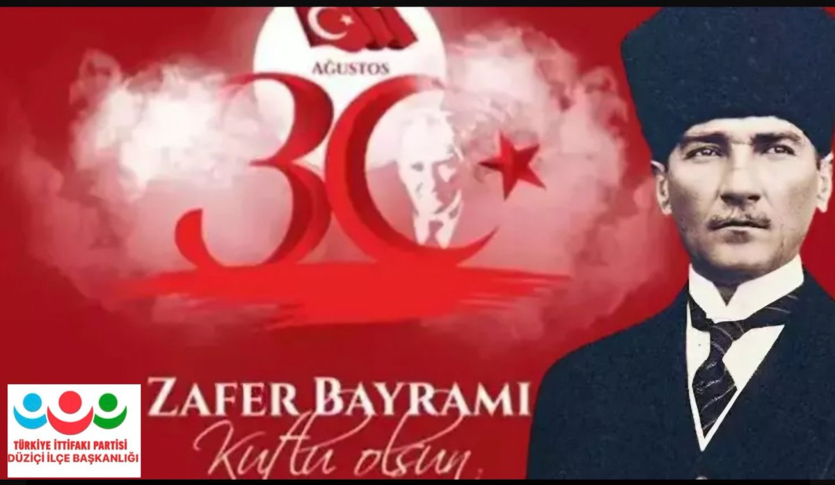 Bağımsızlığımızı ve bir devlet olmamızı sağlayan 30 Ağustos Zafer’ini bize armağan eden eşsiz Önder Mustafa Kemal  Atatürk’e, silah arkadaşlarına, Kahraman Ordumuza, saygı ve minnetlerimizi sunuyor, Türk milletinin bu büyük bayramını şahsım ve teşkilatım adına kutluyorum.
