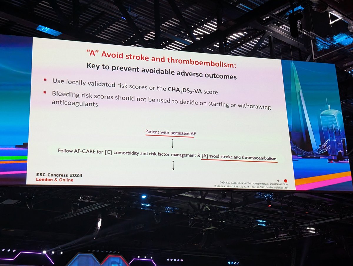 The Sc is gone...
...#CHA2DS2-VA

New ESC #Afib guidelines presented at #ESCcongress