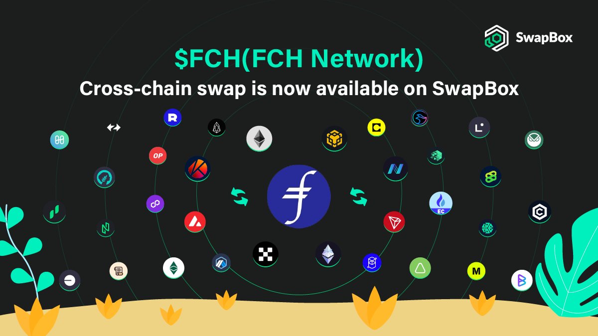 SwapBox now supports $FCH cross-chain swap🚀<a href="/freecashfirst/">FreeCash</a>

🙌 Seamlessly swap assets across 40+ blockchains. 

🥳 Explore the possibilities with SwapBox now at swapbox.io 

#SwapBox #fch #Crosschain #swap