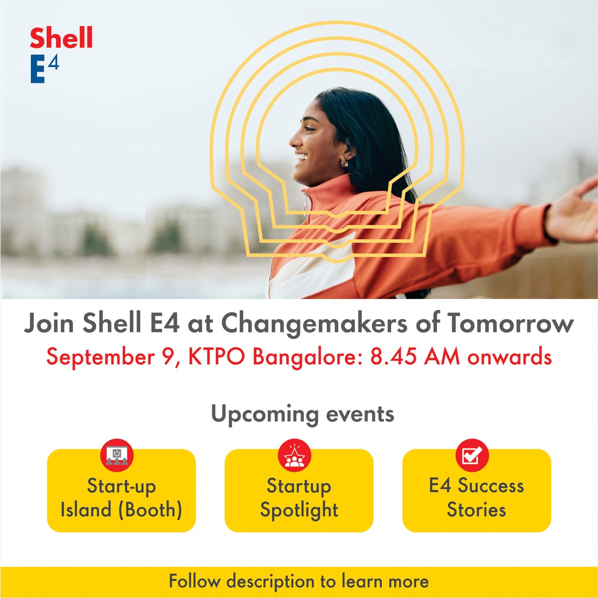 Shell_India's tweet image. At #ChangemakersofTomorrow2024 #ShellE4 is hosting an exciting event for startups, investors, industry experts, and academia.
  
Register here to be a part of the change: go.shell.com/4dF6TAv
 
🗓️ 9 September, 2024
📍 at KTPO, Bangalore

#ShellIndia #EnergyInnovation