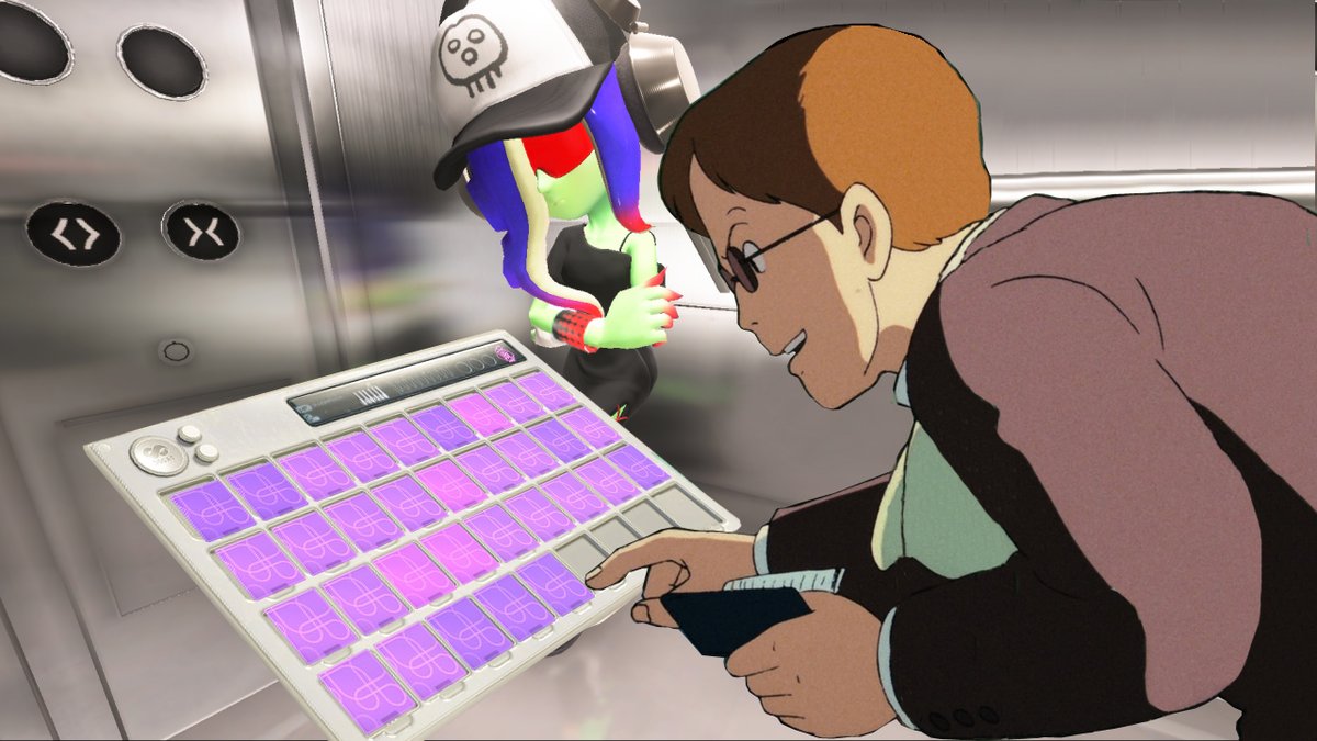 tapi_spla's tweet image. カラーチップ集めに夢中のムスカ大佐