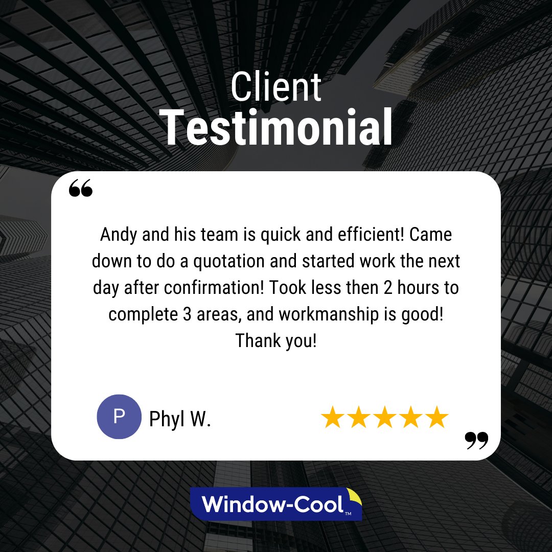 windowcool's tweet image. Our aim is to address all your sunshade needs - within your expectations and timeline.
Thank you for entrusting your windows to our #WindowCool team❗

g.co/kgs/nHH1AA