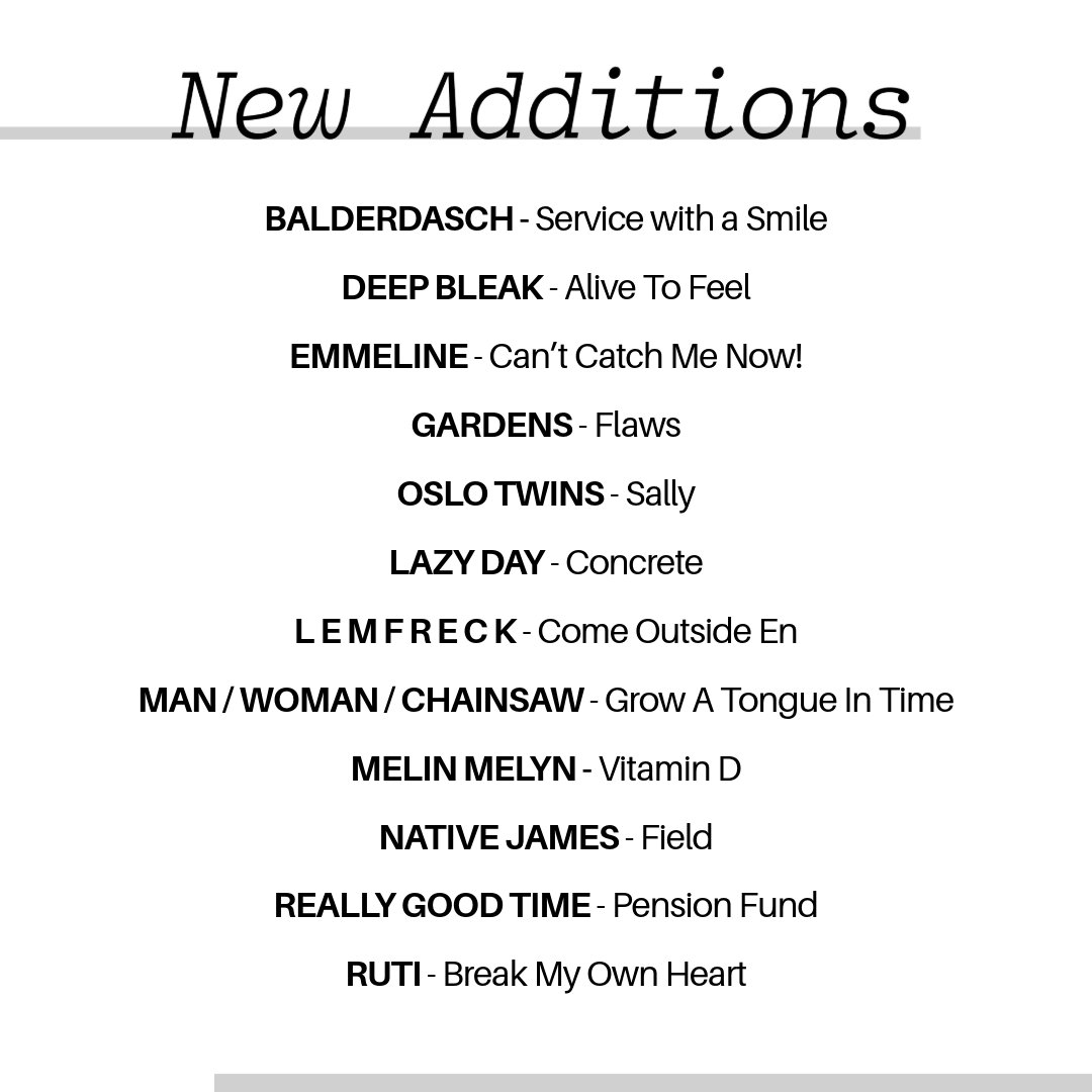 DIY (@diymagazine) on Twitter photo Soundtrack your weekend with our freshly updated Neu Playlist - DIY's essential guide to the best new music. Now featuring tracks from <a href="/melin_melynband/">Melin Melyn</a>, <a href="/NATIVEJAMESUK/">Native James</a>, <a href="/OsloTwins/">OSLO TWINS</a>, @mwctalks and moreš«” Listen here: open.spotify.com/playlist/29J24⦠Soundtrack your weekend with our freshly updated Neu Playlist - DIY's essential guide to the best new music. Now featuring tracks from <a href="/melin_melynband/">Melin Melyn</a>, <a href="/NATIVEJAMESUK/">Native James</a>, <a href="/OsloTwins/">OSLO TWINS</a>, @mwctalks and moreš«” Listen here: open.spotify.com/playlist/29J24ā¦
