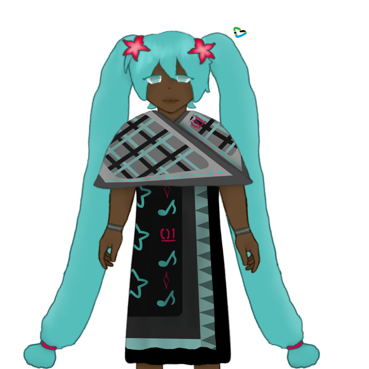 yuriddler's tweet image. tanzanian miku! 🇹🇿🫶🏽