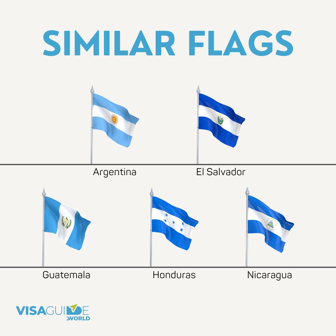 visaguideworld's tweet image. Similar Flags🇦🇷 🇸🇻 🇬🇹 🇭🇳 🇳🇮 

#similarflags #flag #argentina #elsalvador #guatemala #honduras #nicaragua