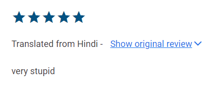 arpit_nnd's tweet photo. @GooglePlay this feels "very stupid" 😁 https://t.co/KzGAyrtTTB
