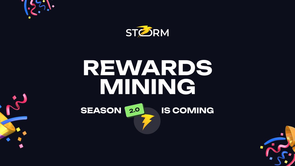 🎁 Get ready! Season 2 of Rewards Mining is coming to Storm Trade!

💥 Why you can’t miss this:

•  Storm Trade is dominating as a top perpetual DEX on TON, with daily volumes up to $40M and over $1.5B in total trades.
•  Our Beta Season was 🔥 with 300k+ participants, expect