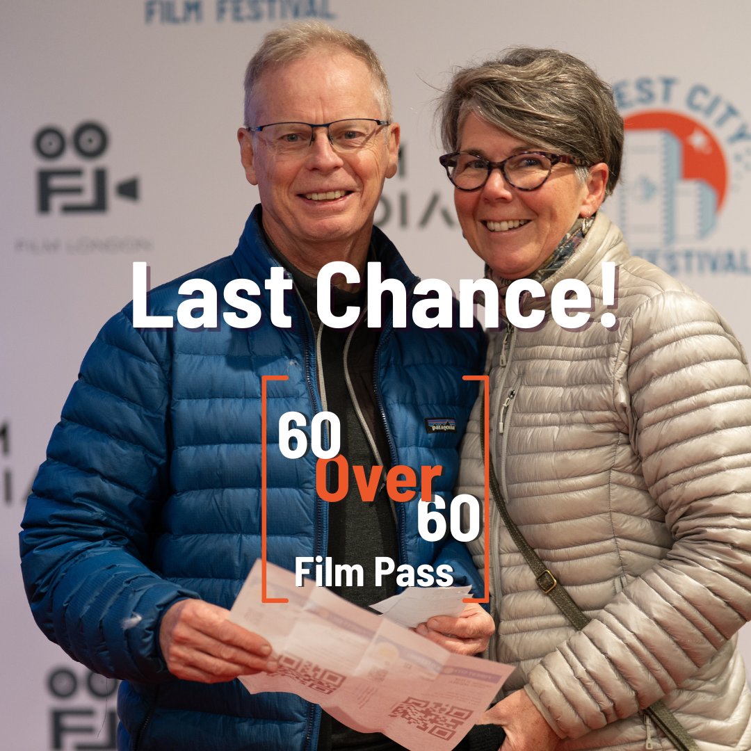 📢 Today’s the final day for the 60 Over 60 Film Pass! If you’re over the age 60 or more years of age get  access to ALL Forest City Film Festival regular screenings for only $60.

 The pass and additional information is available at fcff.ca/box-office-tic…