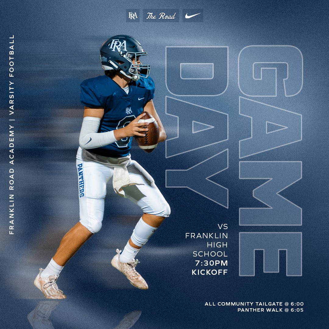 Home 𝗚𝗔𝗠𝗘𝗗𝗔𝗬!

🆚 Franklin (1-0)
🕢 7:30 p.m. 
🎟️ Tickets (bit.ly/472DPjZ)
📺 Live Stream (bit.ly/3Z37oQh)

#GoPanthers | #WTO