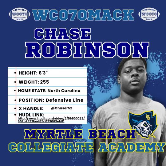 I’m Ready to Make big plays down here at Myrtle Beach Collegiate!!!
