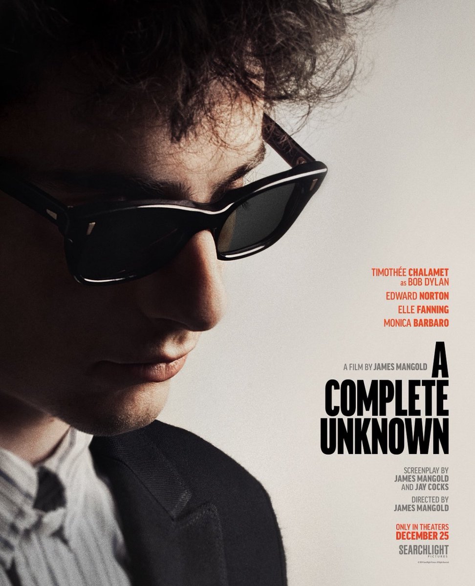 DiscussingFilm's tweet photo. First poster for James Mangold’s ‘A COMPLETE UNKNOWN’

Starring Timothée Chalamet as Bob Dylan. https://t.co/A2QbafUAO7