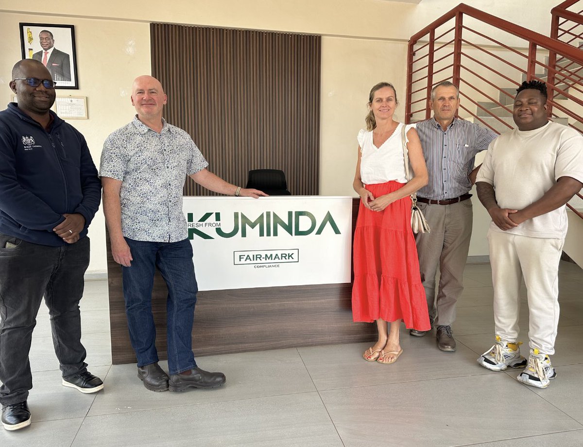 A visit by <a href="/UKinZimbabwe/">UKinZimbabwe 🇬🇧 🇿🇼</a> <a href="/hdczim/">Horticultural Development Council</a> <a href="/ITCnews/">International Trade Centre (ITC)</a> 

We were happy to show <a href="/kumindafresh/">KUMINDA</a> office and packhouse.

We discussed market strategy and the support offered to our SME growers through fairmark.co.zw to meet international standards and ensuring that all our farmers have