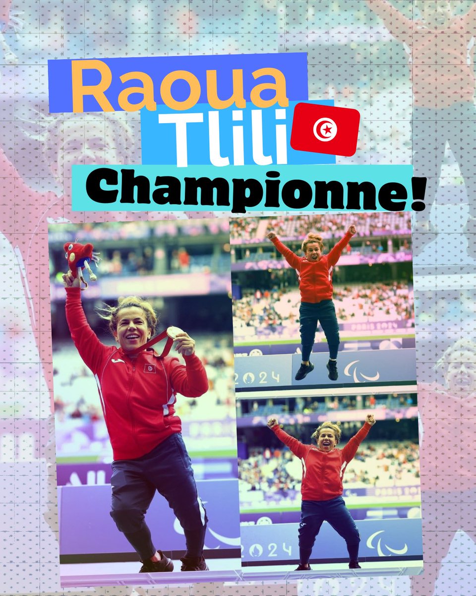 -Médaille d'or à Pékin 2008 
-Médaille d'or à Londres 2012 
-Médaille d'or à Rio 2016 
-Médaille d'or à Tokyo 2020 
-Médaille d'or à Paris 2024
Une légende vivante une FIÉRTÉ🥇🇹🇳 Espérons que certaines choses changent…
#JeuxParalympiques2024 #JeuxParalympiques #Tunisia