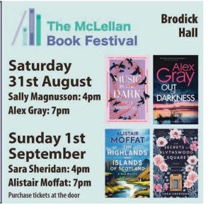 Fantastic weekend ahead
#arran  #themclellanbookfestival