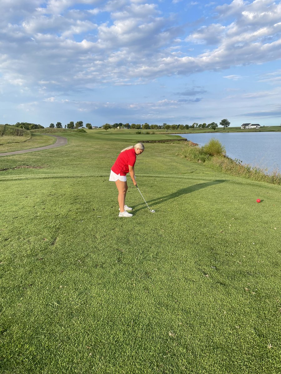 FortGirlsGolf's tweet photo. Team Gilpin/Hair starts one the par 3 hole #8 https://t.co/nITMupqBoO