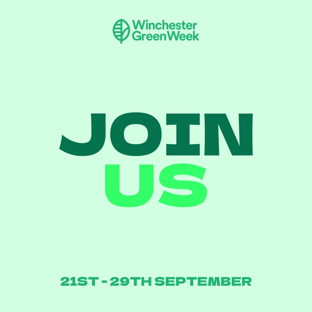 What would you do to grow greener together in your community? With only 3 weeks to go I'm getting excited!

Let's make #WinchesterGreenWeek a success! Get involved in running an event (dm us!) or start planning your week from the 20+ events already on our website.