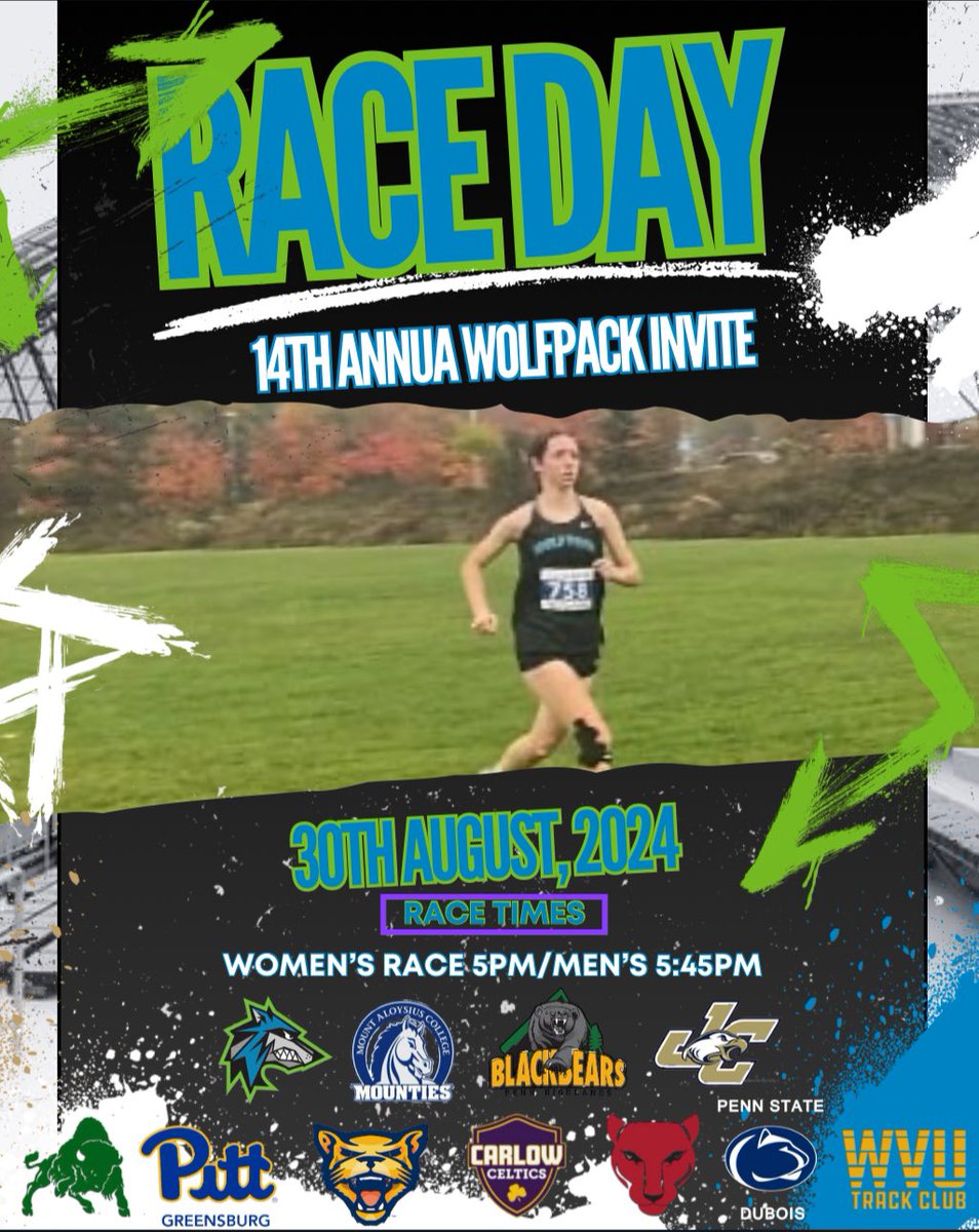 The 2024 XC season kicks off tonight at home with the 14th Annual Wolfpack Invitational!!! Ladies run at 5 and guys at 5:45!! <a href="/ConnectWCCC/">Westmoreland County Community College</a> <a href="/StudentLifeWCCC/">Student Life at Westmoreland</a> <a href="/BillBeckner/">Bill Beckner</a> <a href="/westernpasports/">WesternPAsports</a> <a href="/WCCCAthletics/">Wolfpack Athletics</a>