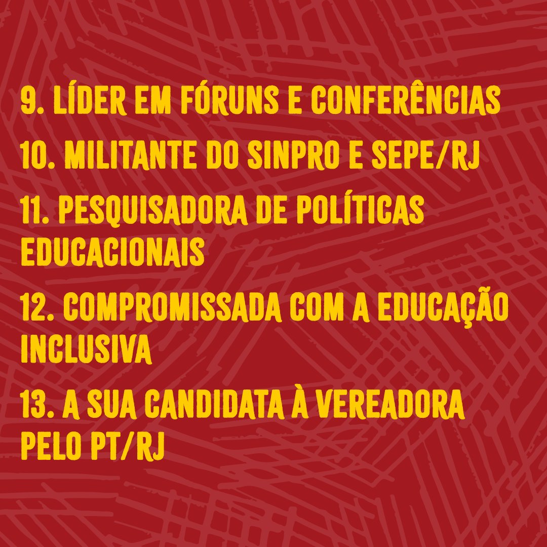 “Mas quem é Fátima Lima?“ Se você ainda tem dúvida, confira 13 fatos sobre a minha trajetória, as lutas e algumas curiosidades que me trouxeram até aqui! 
São 40 anos dedicados à educação pública e uma defesa incansável por um Rio mais justo. 🚩