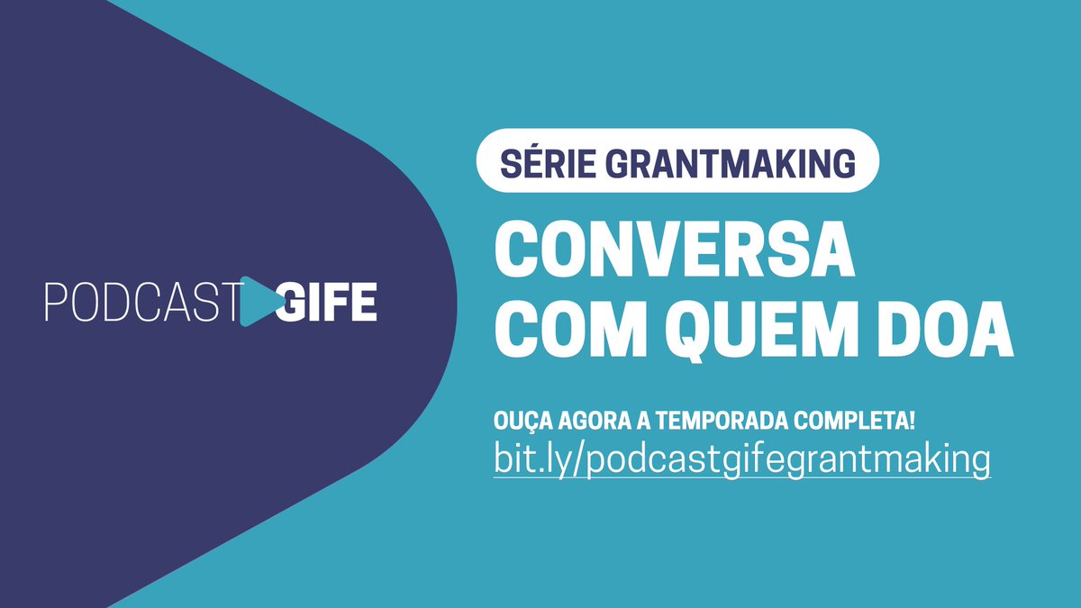 A temporada "Conversa com quem doa" do #PodcastGIFE chegou ao fim. Agora, você pode conferir todos os episódios com importantes vozes da filantropia no Brasil e entender mais sobre as motivações para doar e o panorama do setor no país.

Ouça agora! gife.org.br/category/podca…