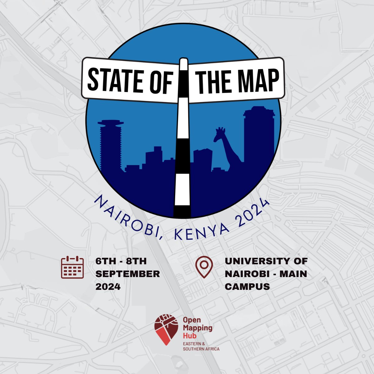 𝗦𝘁𝗮𝘁𝗲 𝗼𝗳 𝘁𝗵𝗲 𝗠𝗮𝗽 𝟮𝟬𝟮𝟰! 

𝗝𝗼𝗶𝗻 𝘂𝘀 𝗮𝘁 #StateoftheMap2024 (𝗡𝗮𝗶𝗿𝗼𝗯𝗶, 𝗦𝗲𝗽𝘁 𝟲-𝟴) where we'll share how open map data can help anticipate and respond to disasters 

𝗚𝗲𝘁 𝘆𝗼𝘂𝗿 𝘁𝗶𝗰𝗸𝗲𝘁𝘀; lnkd.in/gK57YvJy For more info: <a href="/sotm/">State of the Map</a>