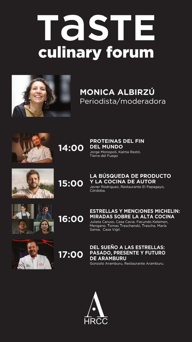 Los invito esta tarde al <a href="/Taste/">Taste Success</a> Culinary Forum en ⁦⁦<a href="/Hotelgaferia/">Hotelga</a>⁩
Cuatro charlas con invitados de superlujo