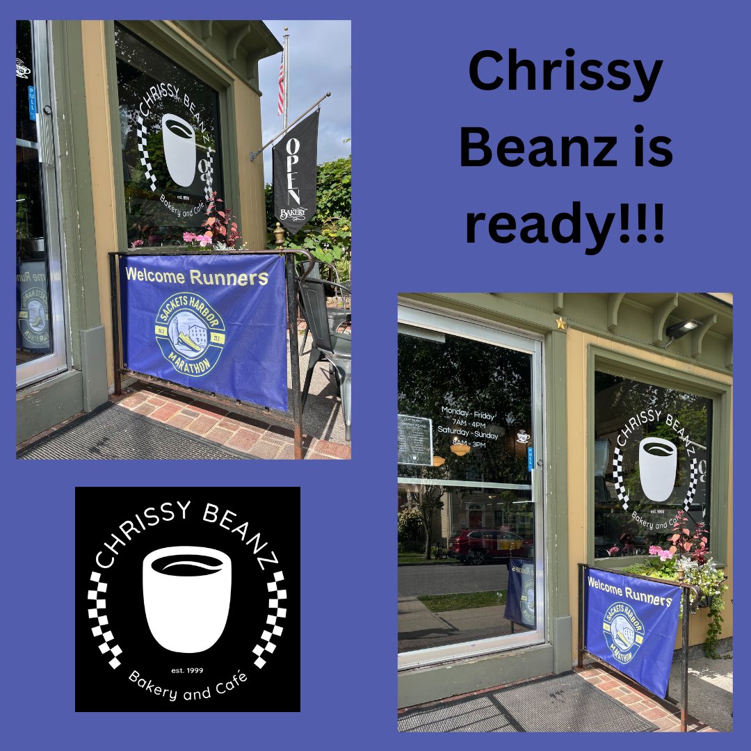 SacketsRaceMgmt's tweet photo. Chrissy Beanz is ready for runners and spectators!
They will be opening at 6:30 AM on race day!! Get your caffeine fix and get out there to spectate π£π
Located on Mile one of the course on Main Street!
#milemarkersponsor #coffee #chrissybeanz #bakedgoods #mileone #mainst https://t.co/6ZdINXTRyx