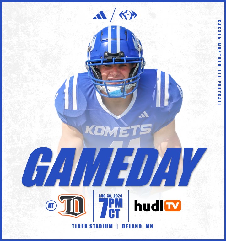 Friday Night Lights are back!
🏈 KoMets vs Tigers
📅 August 30, 2024
⏰ 7:00 PM
📍 Delano, MN
🏟️ Tiger Stadium
📺 bit.ly/3ATelt3
