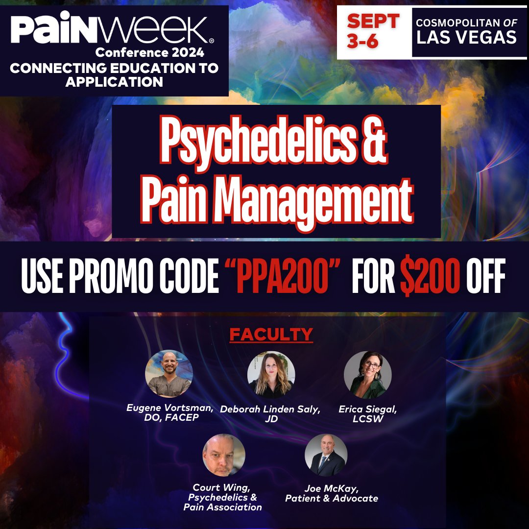 Cluster_buster's tweet image. This coming week: CB’ Board Member Joe McKay is sharing his personal story of using psychedelics to treat his cluster headache @PAINWeek in their new psychedelic track.  Sept 3-6, Las Vegas. CME credit offered. Use code “PPA200” for $200 off registration. painweek.org/conferences/pa…