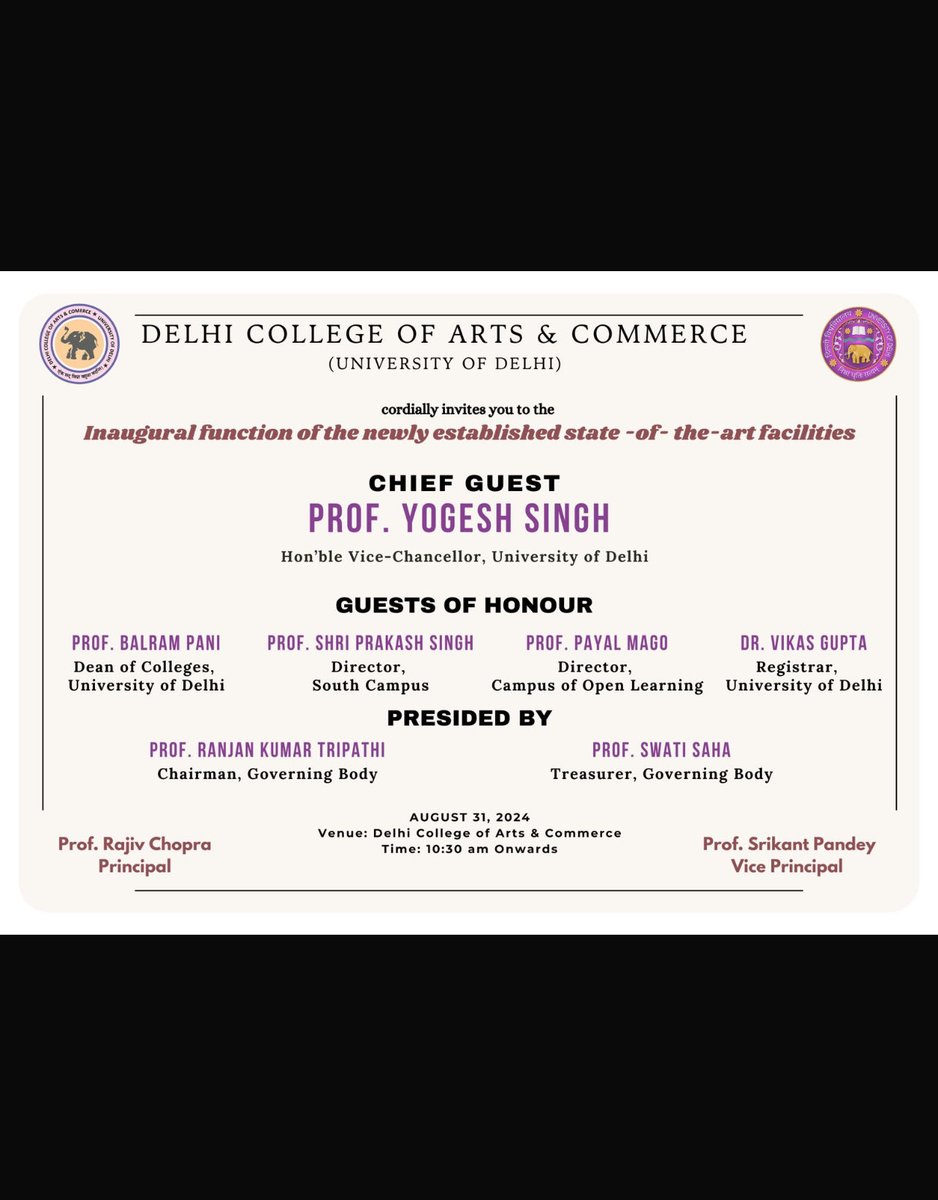 Inaugural function of our newly established state-of-the-art facilities in the gracious presence of Prof. Yogesh Singh, Honourable Vice-Chancellor of the University of Delhi and other distinguished guests.