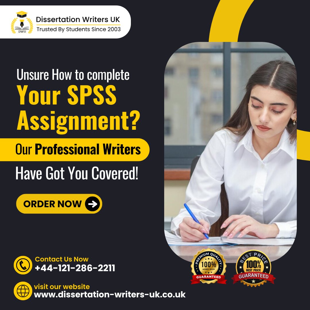 UKKDissertation's tweet image. Unsure How to Complete Your SPSS Assignment? Our Professional Writers Have Got You Covered!

Get in touch today

📞 Mobile: +44-121-286-2211
🔗 Visit: dissertation-writers-uk.co.uk/assignment-wri…

#Spssassignment #Spssassignmenthelp #Spssassignmenthelponline #Assignmenthelp #Assignmentservice