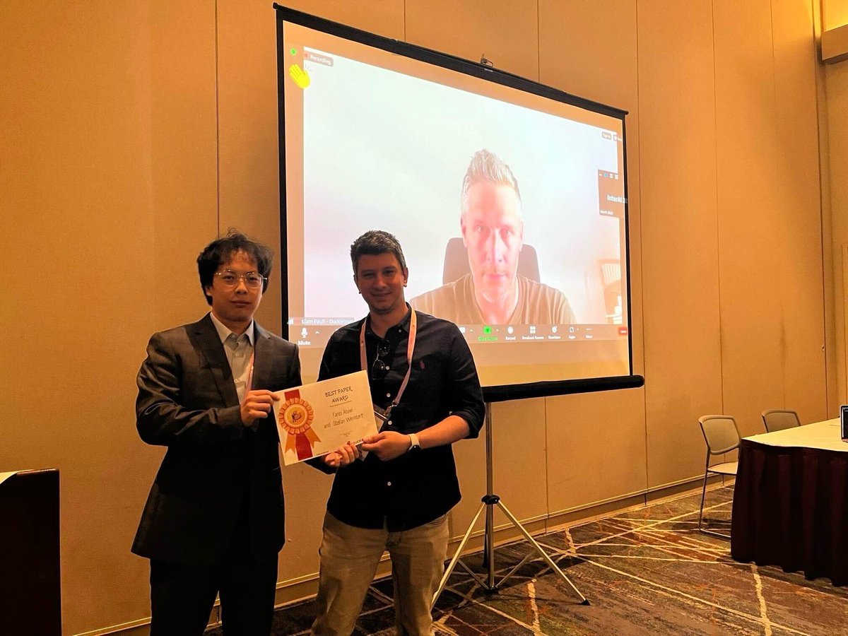 DuckietownAI's tweet image. It was a great pleasure to sponsor the InterAI workshop at IEEE RO-MAN 2024!

A big congratulations to the best paper awardees — your work is shaping the future of robotics!

🖥️ Visit our website - hubs.la/Q02N7Bh40

#robotics #robotautonomy #Duckietown #HRI